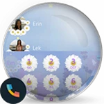 theme dialer love daisy flower android application logo